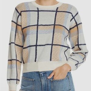 Joie Plaid Pattern sweater